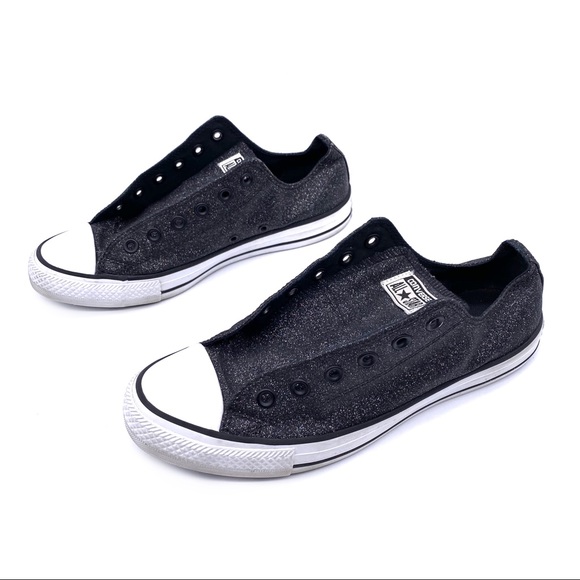 converse black glitter sneakers